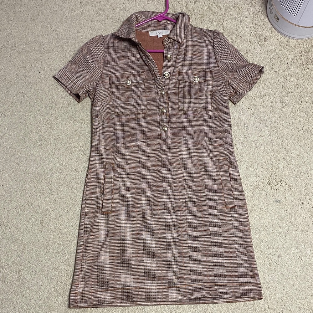 LOFT plaid dress